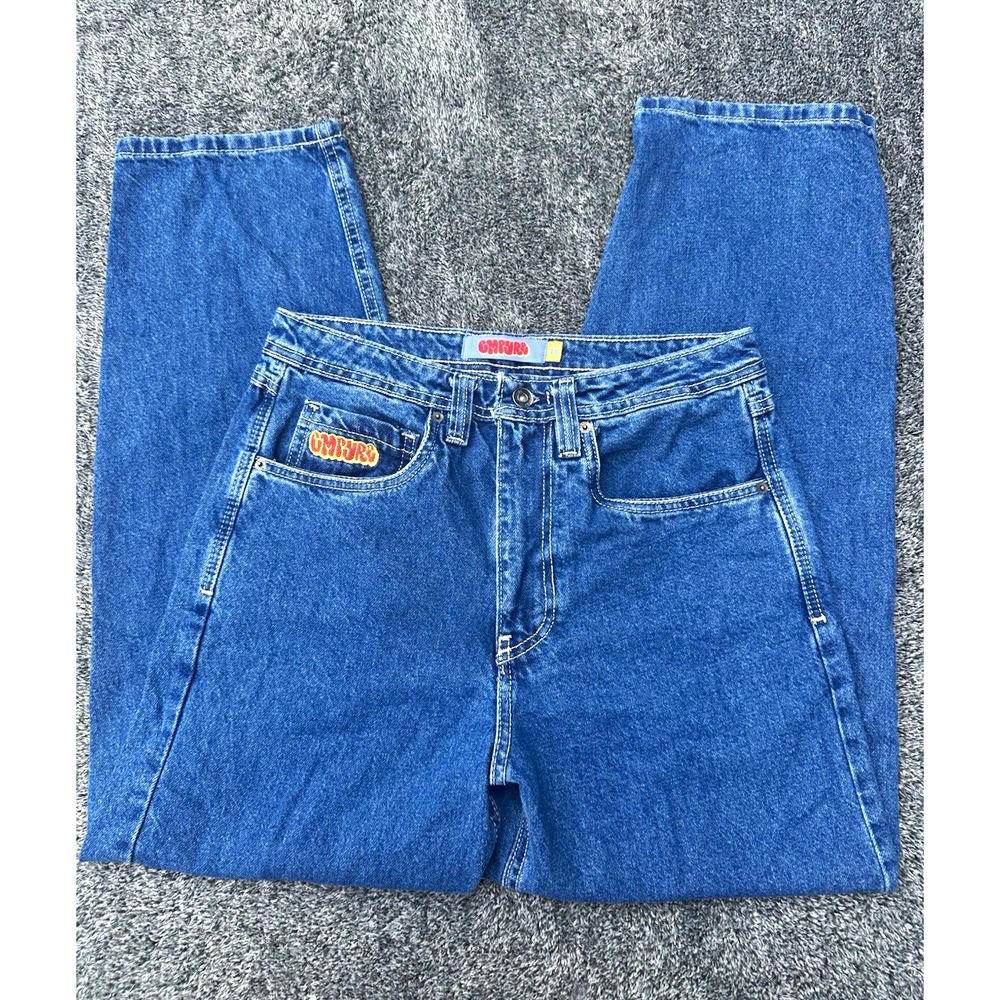 Empyre Jeans Mens 28 Baggy Wide Leg JNCO Style Y2K Skate Skater Blue Denim 90s
